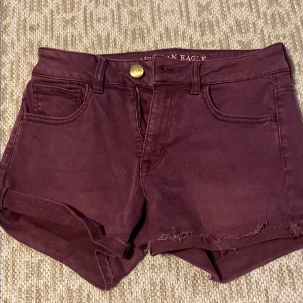 Maroon American Eagle Size 4 Shorts